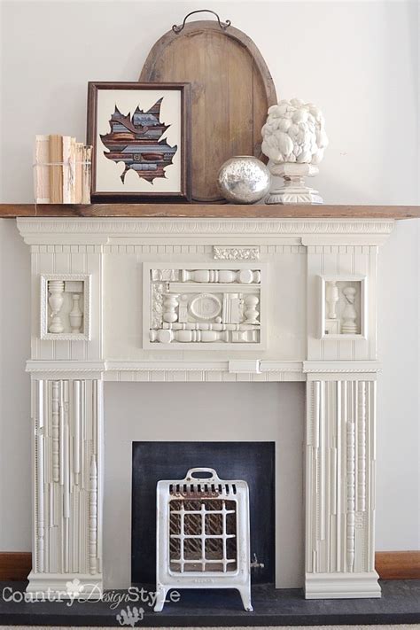 faux fireplace mantel and surround.